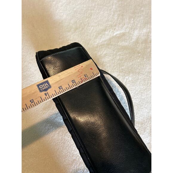 Franco Sarto Purse Black Quilted Handbag Smartlyte Zip Pockets READ - Picture 12 of 12